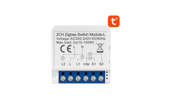 Smart Switch Module ZigBee Avatto LZWSM16-W2 No Neutral TUYA