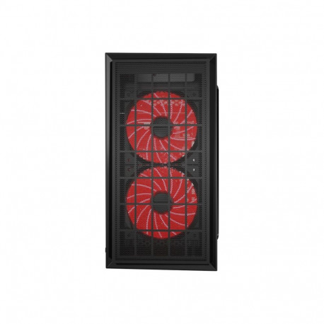 GEMBIRD CCC-FORNAX-950R mängudisainiga PC korpus 3 x 12 cm ventilaatorid punane