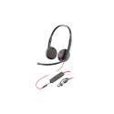 HP Poly Blackwire 3225 stereo USB-C peakkomplekt +3,5 mm pistik +USB-C/A adapter