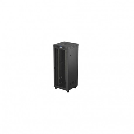 Lanberg 19" võrgukapp 42U/800x800 põrandapealne (lamppakendis) võrguuksega LCD, must