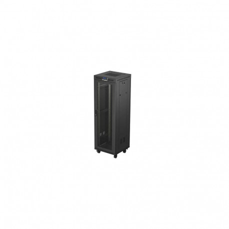 Lanberg rack-kapp 19" 37U/600x600 vabaltseisev, võrguuksega, LCD, lamepakendis, must