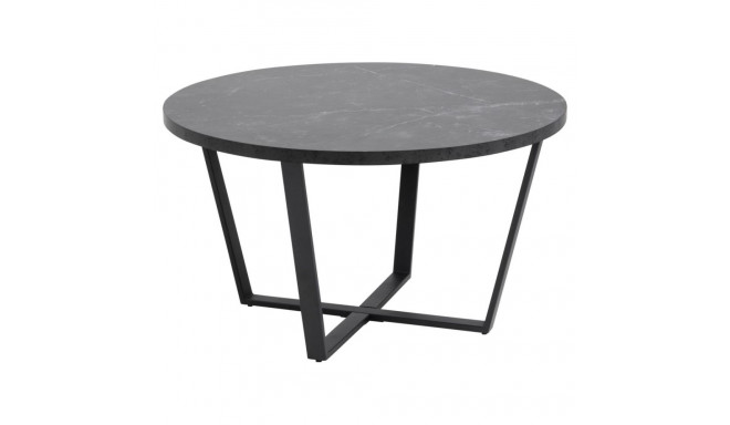 Diivanilaud AMBLE ümmargune, must marmor
