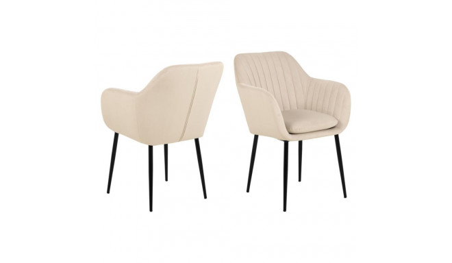 Söögitool EMILIA käetoega, liivakarva