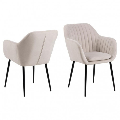 Söögitool EMILIA käetoega, liivakollane