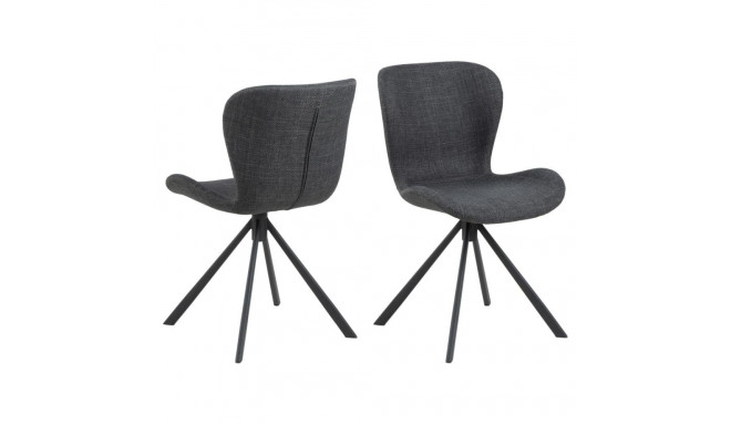 Söögitool BATILDA-A1 pöörlevate jalgadega, tumehall