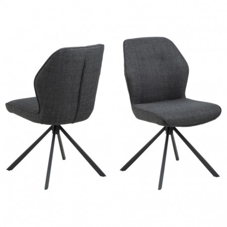 Söögitool AURA pöörlevate jalgadega, tumehall