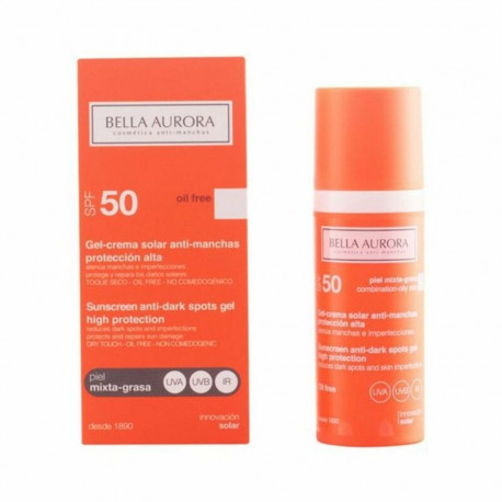 Anti-Brown Spot jumeühtlustamise päikesekreem Bella Aurora Bella Aurora Solar Spf 50 50 ml