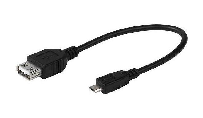 Vivanco кабель microUSB - USB OTG 0.15м (45294)