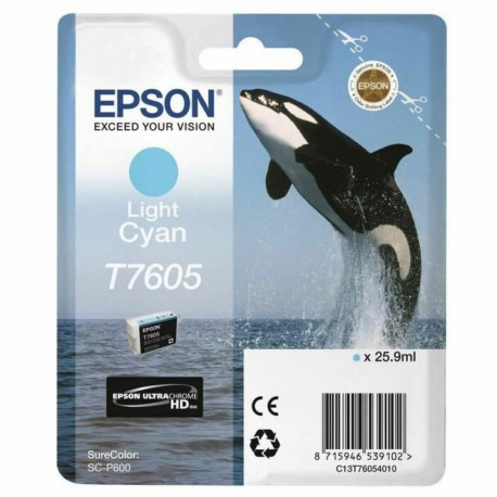 Originaalne Tindikassett Epson T7605  Helepunane Fuksiinpunane