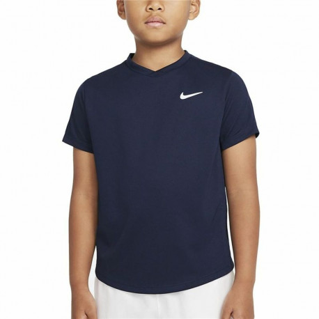 Laste Lühikeste varrukatega T-särk Nike Court Dri-FIT Victory Meresinine