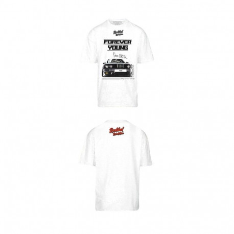 Lühikeste varrukatega T-särk, meeste RADIKAL FOREVER YOUNG Valge XXL