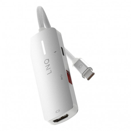 USB Hub Linq Byelements LQ49031 White Grey