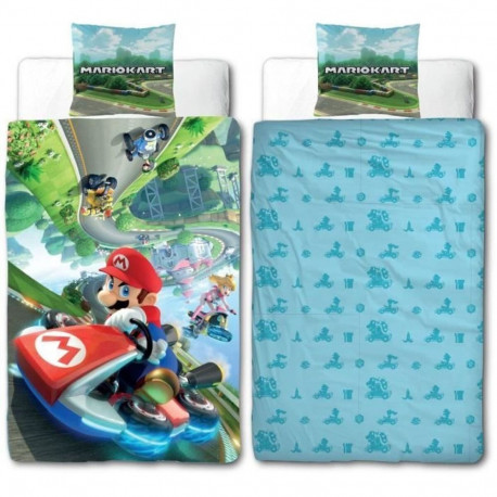 Duvet cover set Mario Bros Multicolour Double 2 Pieces
