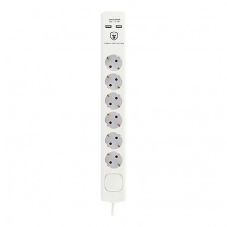 Power Socket - 6 Sockets with Switch TM Electron TMUAD306