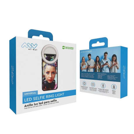 Taaslaetav Selfie ringvalgusti Muvit MWCHL0007 Valge