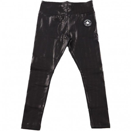 Sports Leggings for Children Converse High Rise Shine Black