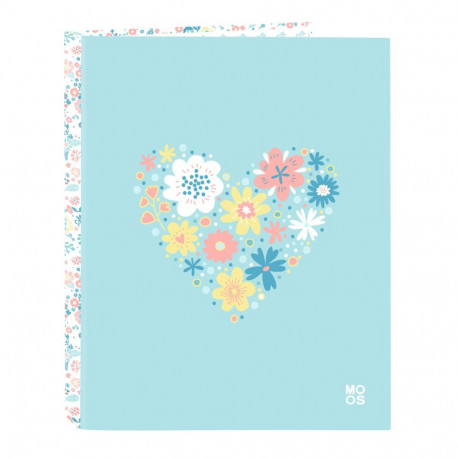 Ring binder Moos Fiori Multicolour A4 26.5 x 33 x 4 cm
