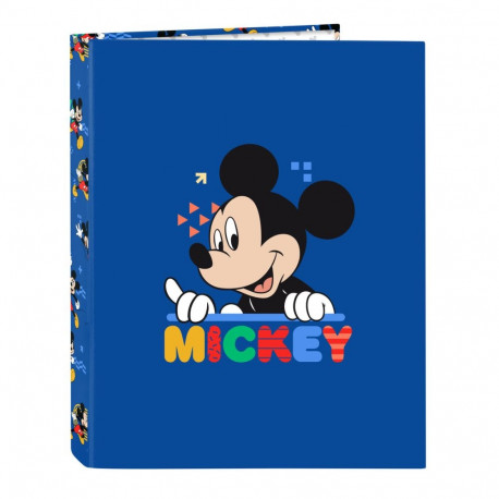 Ring binder Mickey Mouse Clubhouse Today Blue A4 26.5 x 33 x 4 cm