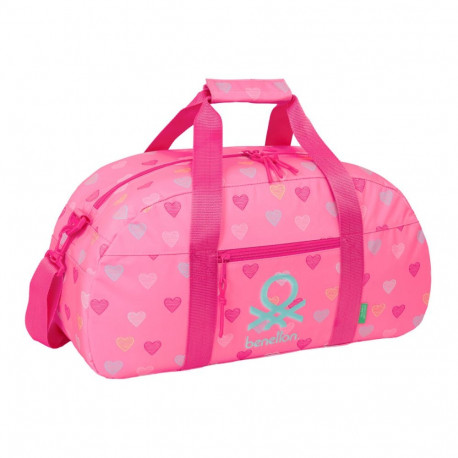 Sports bag Benetton Heart Pink 50 x 26 x 20 cm