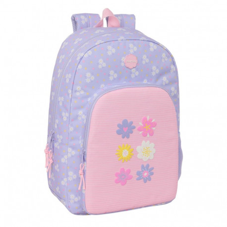 School Bag Safta Bouquet Pink Lilac 30 x 46 x 14 cm