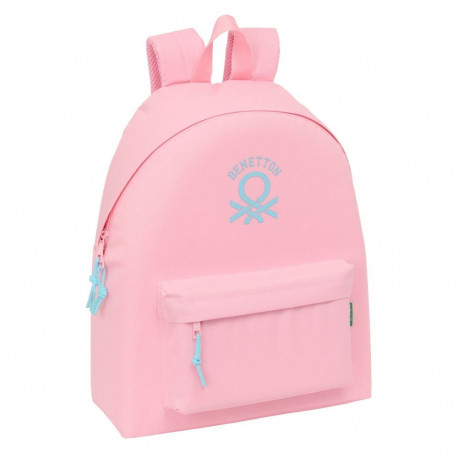 School Bag Benetton Rosa pastel Pink 33 x 42 x 15 cm