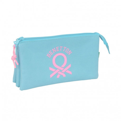 Holdall Benetton Celeste Sky blue 22 x 12 x 3 cm