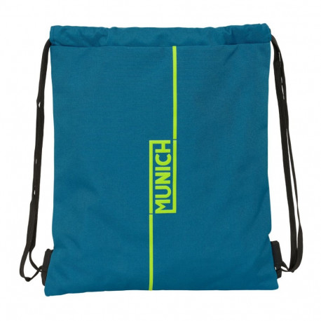 Backpack with Strings Munich Land Black Green 35 x 40 x 1 cm