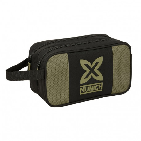 Travel Vanity Case Munich West Black Green 26 x 15 x 12.5 cm