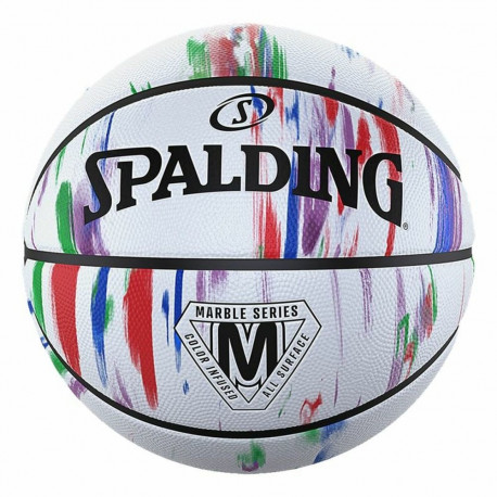 Basketball Ball Spalding Marble Series White (Size 7)
