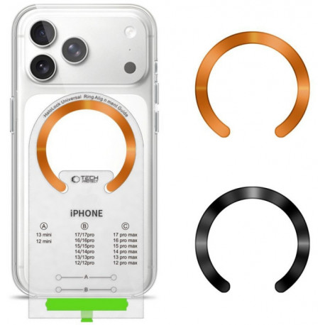 Tech-Protect MagSafe Ring MMP-210 2pcs, black/orange