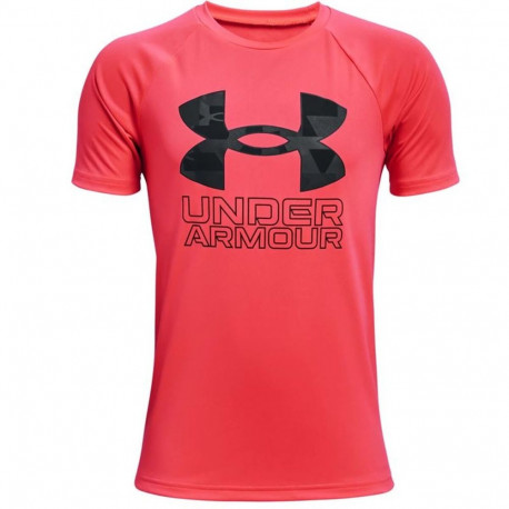 Laste Lühikeste varrukatega T-särk Under Armour Tech Hybrid Punane