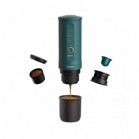 Portable Coffee Maker Outin OUTINTEAL Turquoise Stainless steel 80 ml
