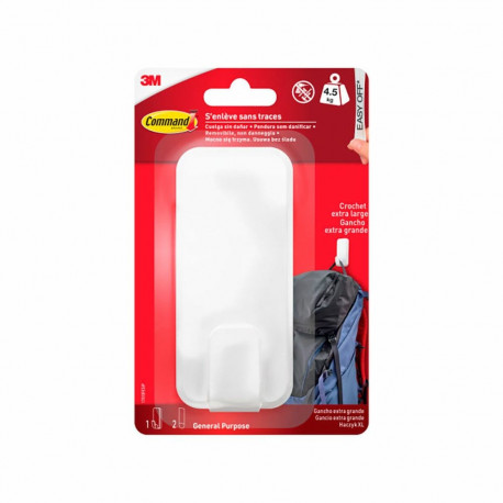 Konks riputamiseks 3M 4,5 Kg Valge Plastmass (1 Ühikut)