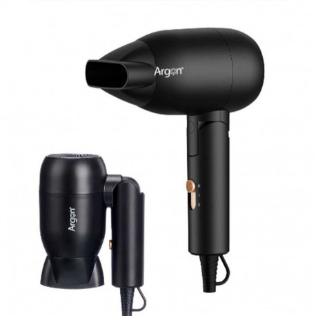 Foldable Hair Dryer Argon Black Golden 1500 W