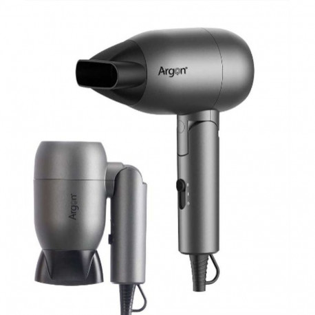 Foldable Hair Dryer Argon Black Silver 1500 W
