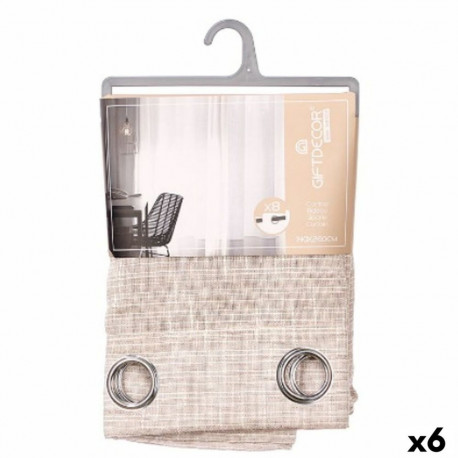 Kardin Gift Decor Pruun 140 x 260 cm Triibud (6 Ühikut)