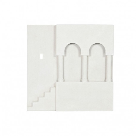 Seinakaunistus Home ESPRIT Valge Scandi 80 x 6,5 x 80 cm