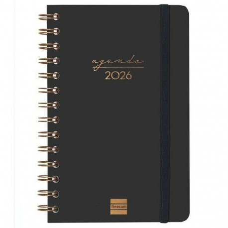 Diary Finocam ALMA Black 11,7 x 18,1 cm
