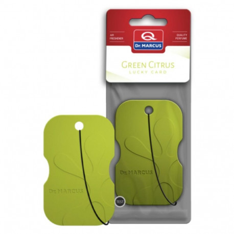 Auto Õhuvärskendaja Dr Marcus LUCKY CARD GREEN CITRUS Tsitrusviljad Plastmass