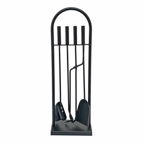 Fireplace Utensils EDM 85740 Black Metal Cast Iron 4 Pieces