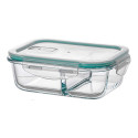 Lunch box Ovenza 630 ml Transparent Silicone Borosilicate Glass Rectangular