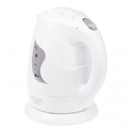 Veekeetja ja Elektriline Teekann Adler AD 08w Valge 1 L Plastmass