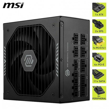 Toiteplokk MSI 306-7ZP1B21-CE0 1000 W 80 Plus Gold ATX