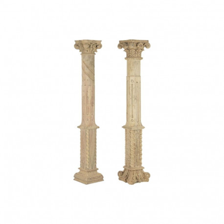 Dekoratiivkuju Home ESPRIT Naturaalne Veerg Triibuline 30 X 30 X 200 CM