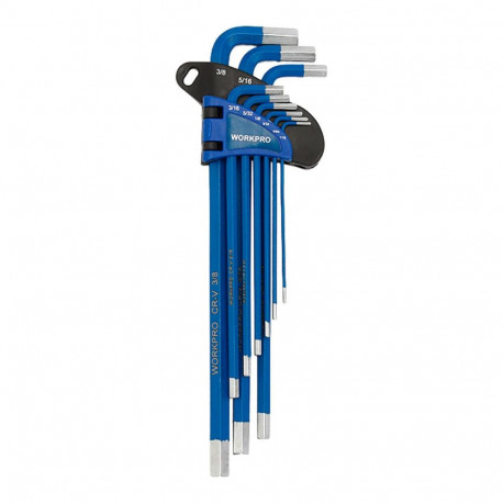 Allen Key Set Workpro 1,5, 2, 2,5, 3, 4, 5, 6, 8, 10 mm Hexagonal 9 Pieces (9Units)