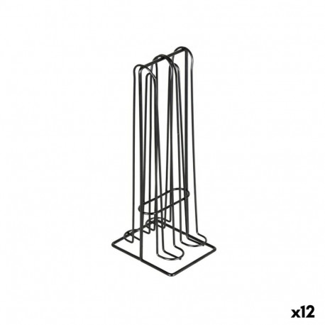 Coffee Capsule Organiser Quttin Black Iron (12 Units)