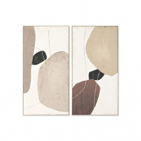 Canvas Home ESPRIT Brown Beige Modern Urban 70 X 5 X 140 CM (2 Units)