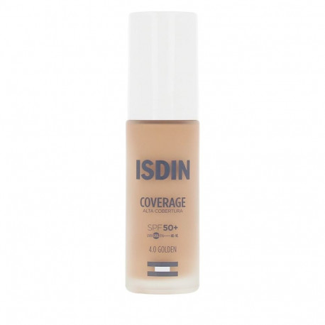 Liquid Make Up Base Isdin COVERAGE Nº 4.0 Golden Spf 50 30 g