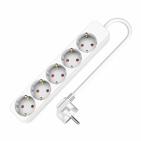 Power Socket - 5 sockets with Switch TM Electron TMUAD505S White 3680 W (1,5 m)