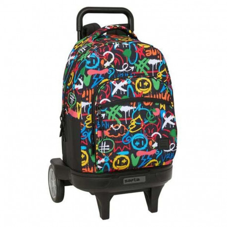 School Rucksack with Wheels Safta Colors 33 x 45 x 22 cm Graffitti